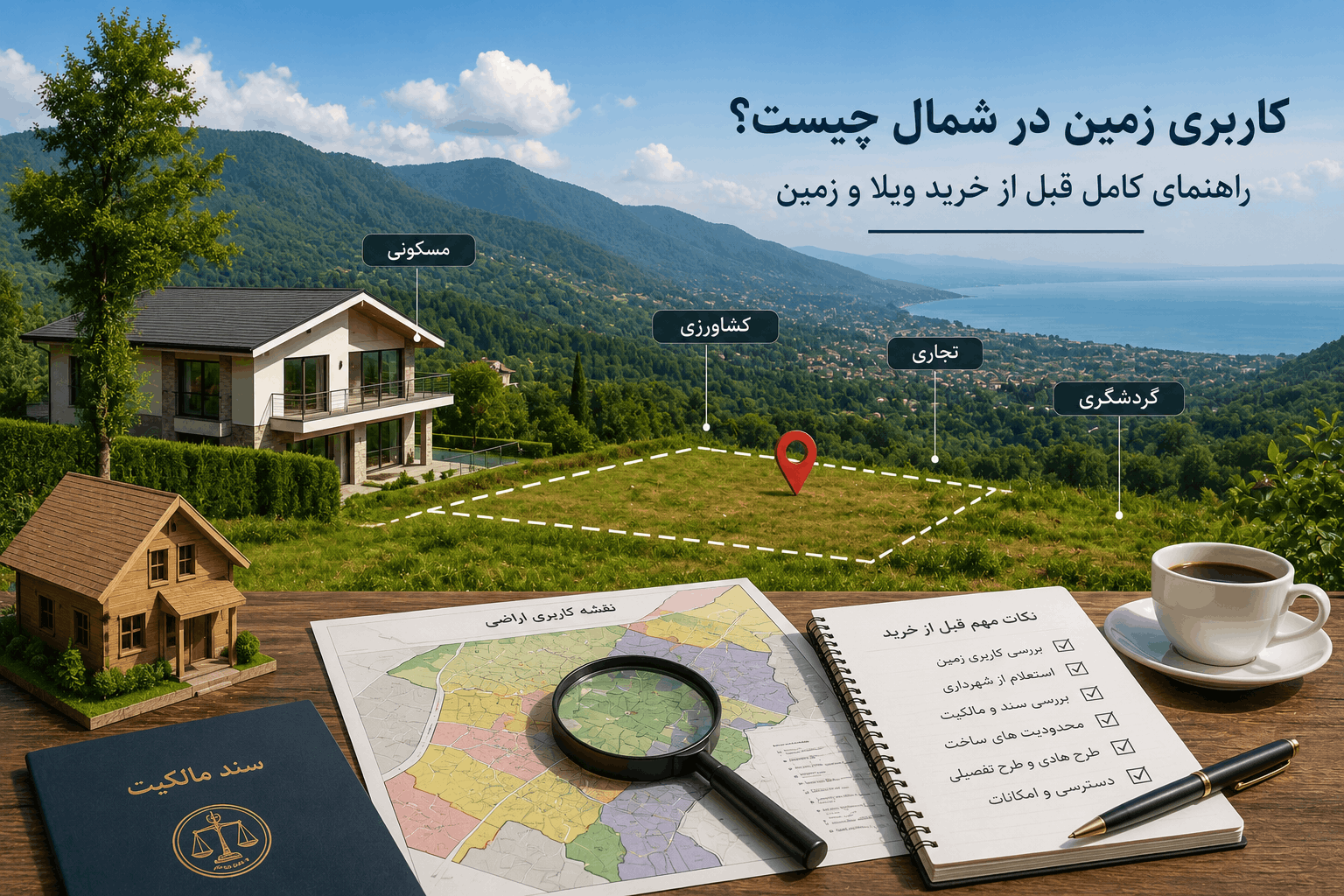 کاربری زمین در شمال چیست؟ راهنمای کامل قبل از خرید ویلا و زمین